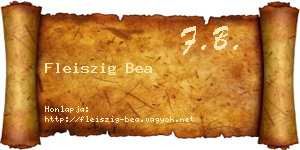 Fleiszig Bea névjegykártya